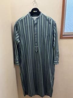 TICCA ストライプ バンドカラー ロングワンピース クリーニング済