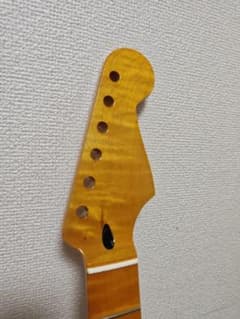 ⑥美虎杢訳 エレキギターネック ストラトヘッド フレイムローステッド 22Fのサムネイル