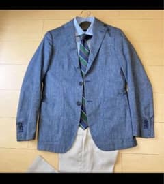 《美品》beams f ジャケット 段返り3ボタン 本切羽のサムネイル