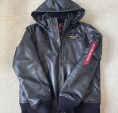 MY様専用Alpha Industries フード付きレザージャケットのサムネイル