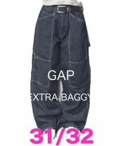 新品☆人気爆発☆GAP スーパーバギーカーペンターデニム 31W32L ギャップのサムネイル