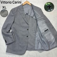ヴィットリオカリーニ テーラード ジャケット ギンガムチェック グレー 