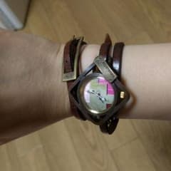手作り作家　腕時計　本皮　アンティーク調☆のサムネイル