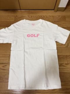 GOLF 半袖Tシャツ ホワイト ピンクロゴのサムネイル