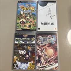 [동작 미확인] PSP 소프트 4 개 세트 아이루 마을, 무한 회랑 등