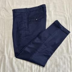 lideal リディアル コットンスラックス パンツ ネイビーのサムネイル