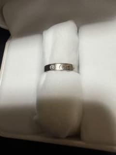 カルティエ ダイヤモンド Cドゥ エングレーブド リング Pt950 46