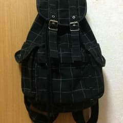 リュック 黒 チェックのサムネイル