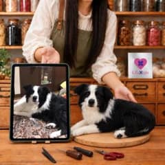 ボーダーコリー 羊毛フェルト オーダーメイド 写真から制作のサムネイル