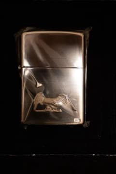 1992年製・未開封】ZIPPO シルバープレート イーグルメタル付き 箱付き 