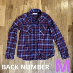 BACK NUMBER チェックシャツ 長袖 Mサイズのサムネイル