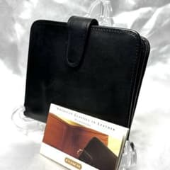 【美品】VINTAGE COACH オールドコーチ がま口 折り財布 BLACKのサムネイル