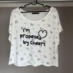 花柄 ロゴプリント 半袖Tシャツ ホワイトのサムネイル
