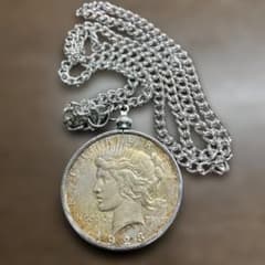 【ココア】1923年 リバティ女神と白頭ワシ/ 1ドル銀貨ペンダント ココア様専用】1923年 リバティ女神と白頭ワシ/ 1ドル銀貨ペンダント