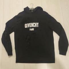 T*様 GIVENCHY ジバンシー ブラック フード付き パーカー デストロイ T*様 GIVENCHY ジバンシー ブラック フード付き パーカー デストロイ