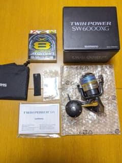 最終値下げ　ツインパワーSW6000XG　PEライン付きのサムネイル