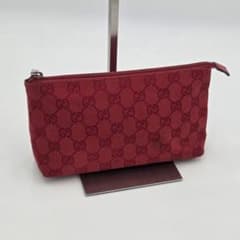 GUCCI GGキャンバス レッド グッチ 化粧ポーチ 小物ポーチ 115238