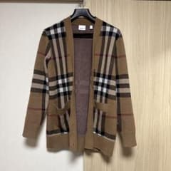 BURBERRY バーバリー ウール カーディガン チェック Mサイズのサムネイル