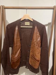 50s NEW YORKERレザーカーディガンのサムネイル
