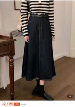 SHEIN デニムフレアスカート Mサイズ