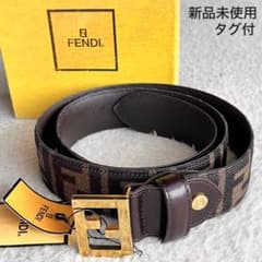 新品未使用✨FENDI フェンディ ズッカ ゴールド バックル モノグラム