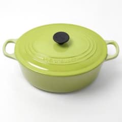 美品】LE CREUSET ココット オーバル フルーツグリーン 25cm - メルカリ