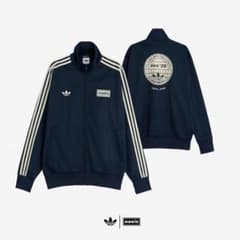 未使用　アディダス　オアシス　ジャージ　トラックトップ　Mサイズ　ネイビー 即完】日本限定adidas oasis トラックトップ ネイビー XXLサイズ