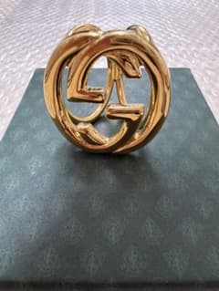 Z07-94 グッチ　スカーフリング　ゴールドインターロッキングG □ブランド GUCCI グッチ □アイテム インターロッキングG スカーフ