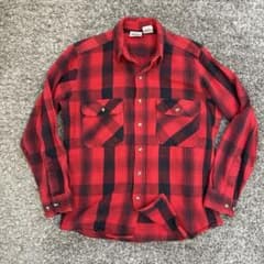 【大人気】FIVE BROTHER ネルシャツ 赤黒 M ヘビーネル アメカジのサムネイル