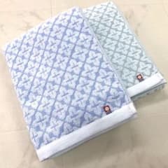 今治タオル バスタオル ブルー&グリーン各1枚のサムネイル