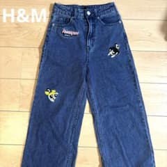 희귀·콜라보 H&M 파워 플러그 걸즈 자수 데님 팬츠 XXS ~ XS 상당