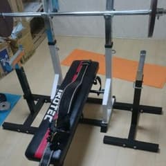 トレーニングベンチ  バーベル セット 筋トレ 引き渡し限定のサムネイル