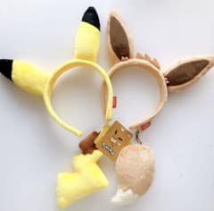 韓国限定 ロッテワールド ポケモン ピカチュウ イーブイ カチューシャ 