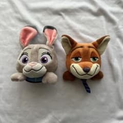 주토피아 주디 & 닉 루프 부착 수건 마스코트 만 세트