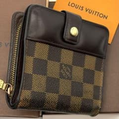 ルイヴィトン ダミエ エベヌ 二つ折り財布 コンパクト【正規品】 特価 ルイヴィトン ダミエ エベヌ コンパクトジップ 二つ折り 財布
