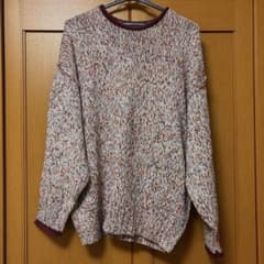 MONO-MART 配色ロールネックミックスニットプルオーバーのサムネイル