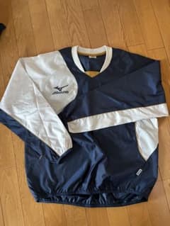 Mizuno Vネック プルオーバー サイズ150 ネイビー/ホワイトのサムネイル