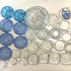 昭和レトロビンテージ品　ガラス食器セット まとめ売り プレート 小鉢など。28点 昭和レトロビンテージ品 ガラス食器セット まとめ売り プレート 小鉢