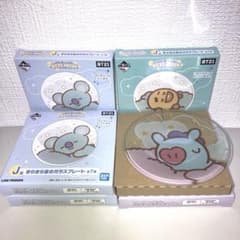 BT21 BTS 비매품 유리 플레이트 5장 세트 착용