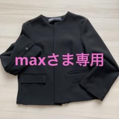 ZARA ザラ　ブラック　ノーカラージャケット　バッグプリーツのサムネイル