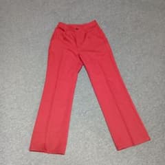 GU センタープレスパンツ レッド L