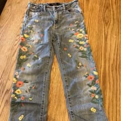 FITH 花柄刺繍 デニムロングパンツ 140のサムネイル
