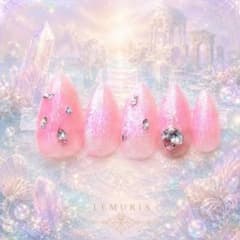 Fairy Tene ネイルチップ ピンク ラメ ストーンのサムネイル