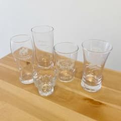 昭和レトロな　グラスセット　ビール、サイダー、日本酒のサムネイル