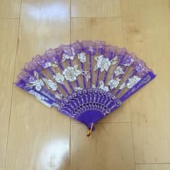 盛り髪 レース 扇子 紫 体育祭 jkのサムネイル