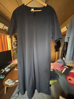 XL ダークブルー 半袖シャツワンピースのサムネイル