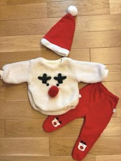 トナカイ ロンパース 3点セット クリスマス衣装のサムネイル