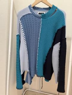 MAISON SPECIAL  鬼ワッフルコンビアランパッチワークニットのサムネイル
