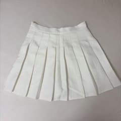ホワイト プリーツ ミニスカートのサムネイル
