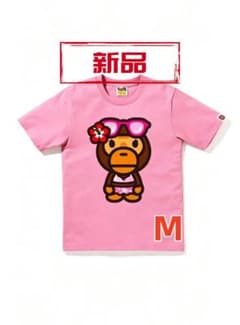 A BATHING APE Tシャツ ピンク BABY LISA